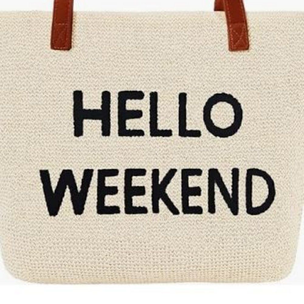 Straw Woven Beach Tote Bag Waterproof Sandproof with Zipper, Perfect for Travel